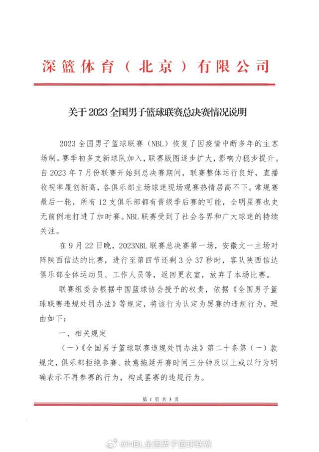 开云体育app-陕西队罢赛遭NBL顶格重罚 中国篮球形象再受打击